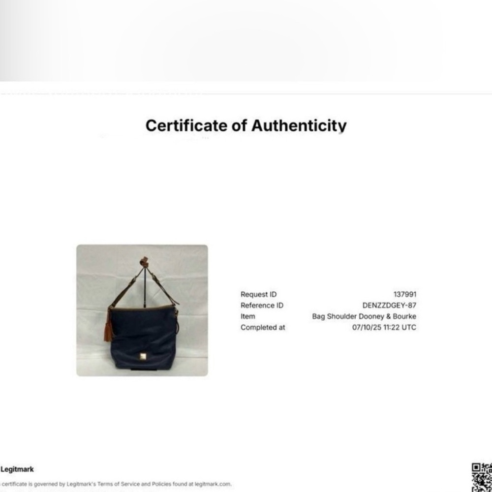 Dooney & Bourke Navy Dixon Hobo Pebble Leather Crossbody Bag! GUC!! - Picture 14 of 15